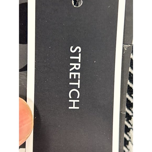 Nine West NWT Women's Houndstooth Black & Ivory Lined Skirt Size XS - Picture 4 of 9